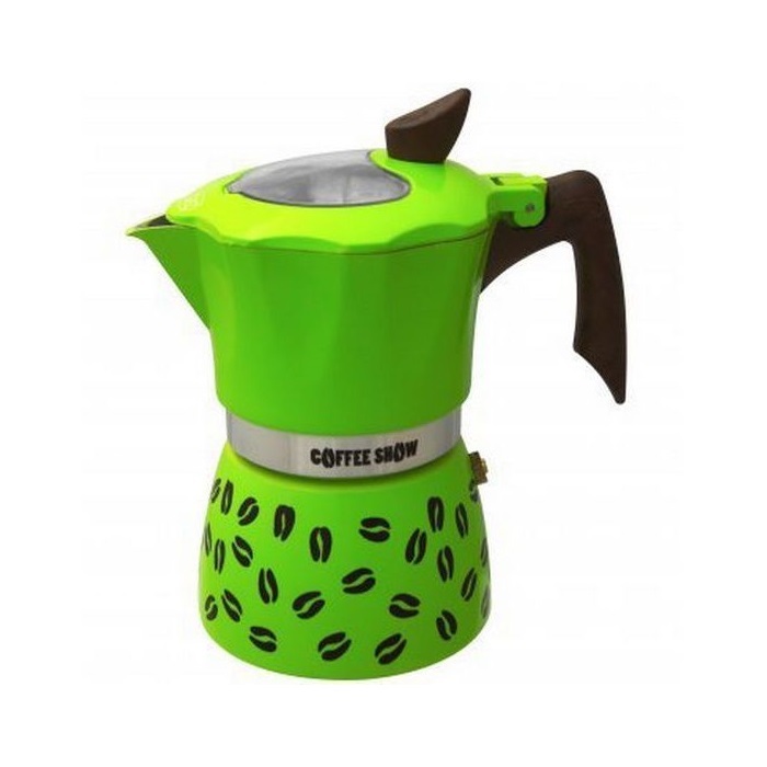 Гейзерная кофеварка Gat Coffee Show 104602 зелена (100 мл, 2 чашек)