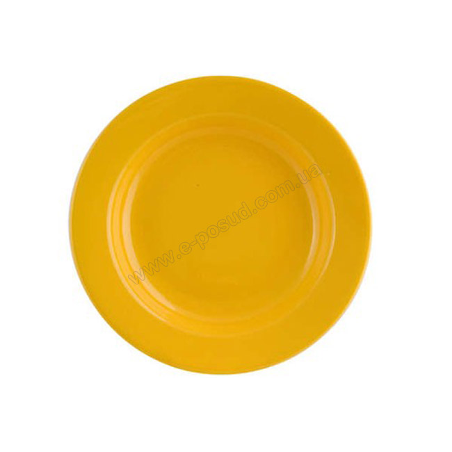 Желтая тарелка глубокая 23 см