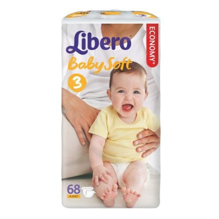 Подгузники Libero Baby Soft-3 Midi 4-9 кг (68 шт)
