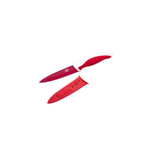 Нож в чехле, красная ручка