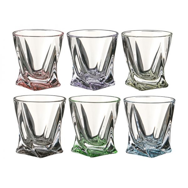 Набір склянок для віскі Bohemia Quadro 99999/72T76/340 (340 мл, 6 шт.)