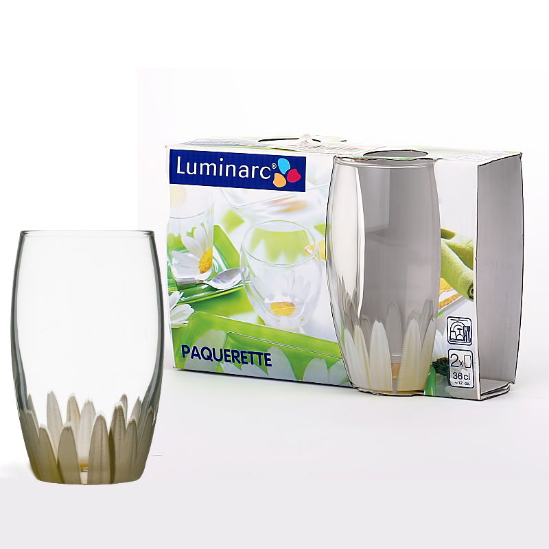 Набор для напитков Luminarc Carine Paquerette Green D8021 (360 мл, 2 шт)