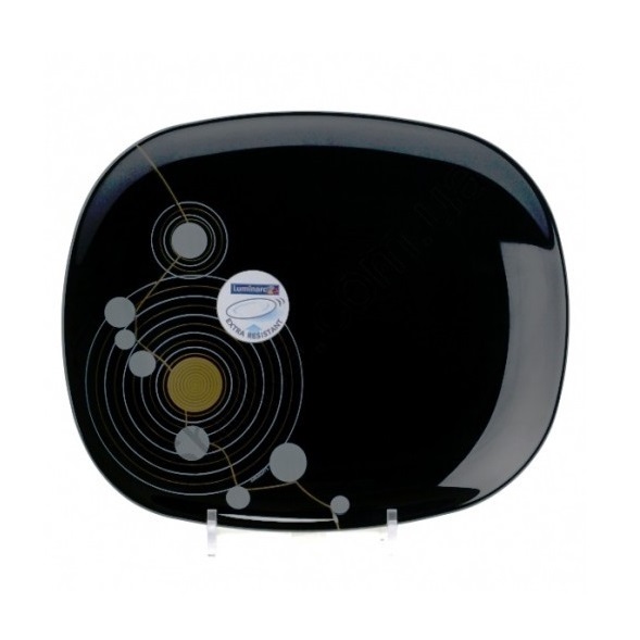 Тарелка обеденная Luminarc Sequins Black E8095 (28х23 см)