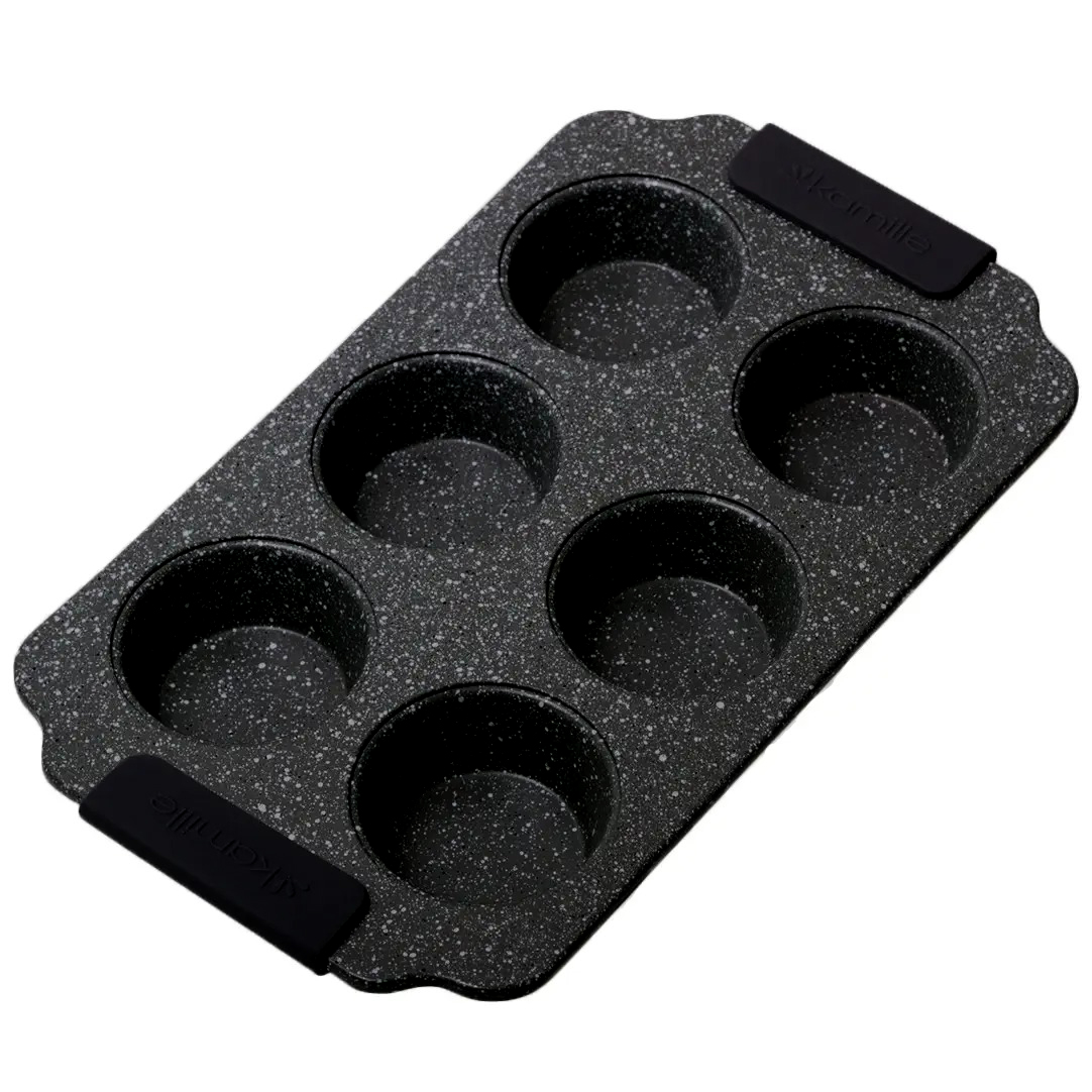 Форма для випікання кексів Kamille KM-6038-BK (30х18х3 см) чорний