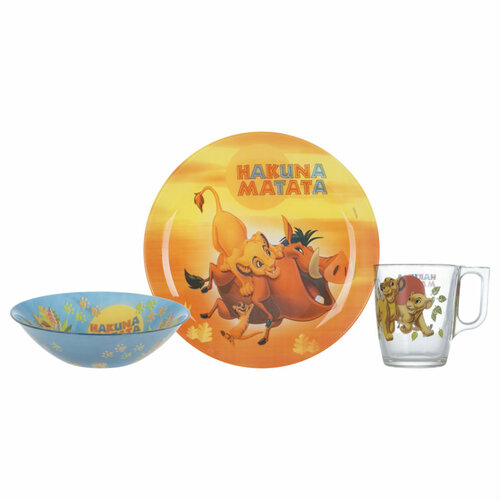 Набор детской посуды Luminarc Disney Lion King P9345 (3 пр.)